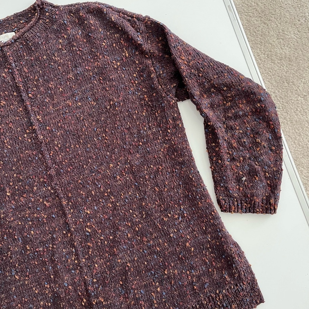 J. Jill Marled Knit Cardigan - purple - Picture 4 of 9